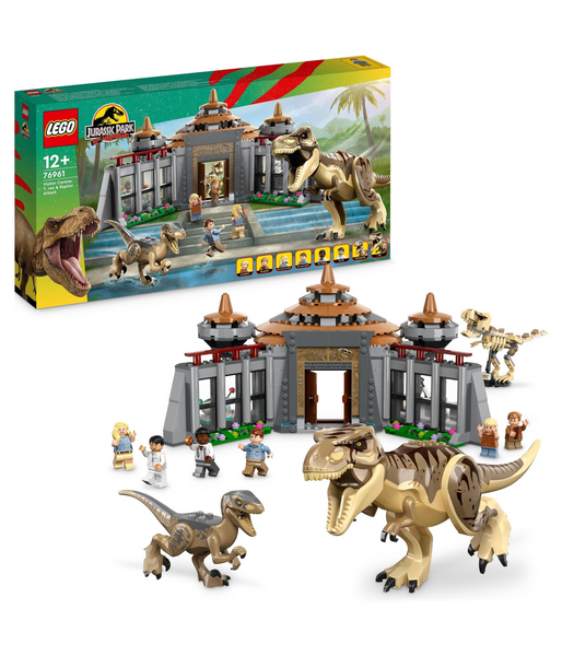 LEGO® Jurassic Park Visitor Centre: T. rex & Raptor Attack 76961 ...