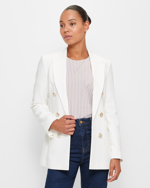 Tailored Double Breasted Blazer - Preview | Target Australia