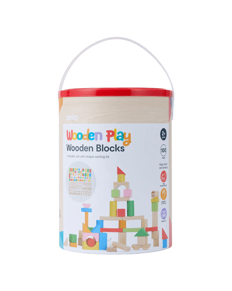 Anko 100 Piece Wooden Blocks | Target Australia