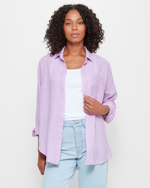 European Linen Long Sleeve Shirt | Target Australia