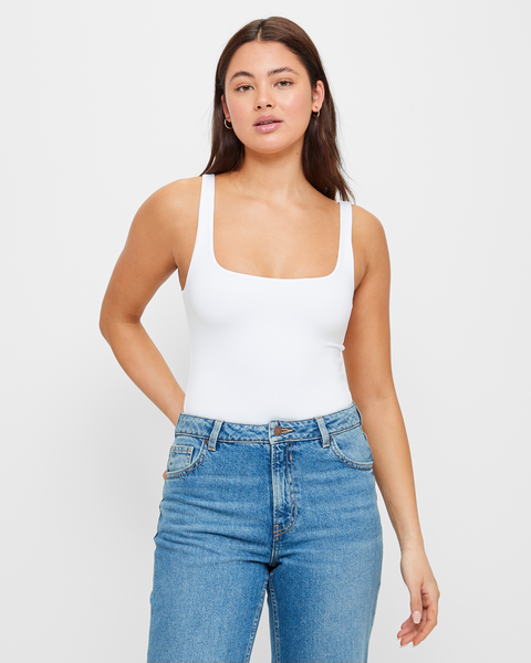 Square Neck Bodysuit - Lily Loves - White | Target Australia