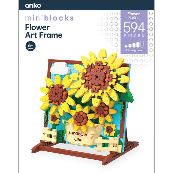 Mini Blocks Flower Series, 594 Piece Flower Art Frame Set Target