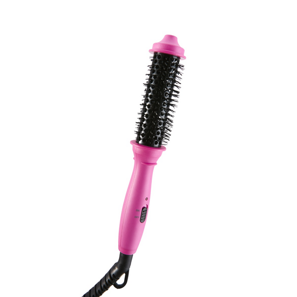 Mini Curling Brush, Pink and Black - Anko