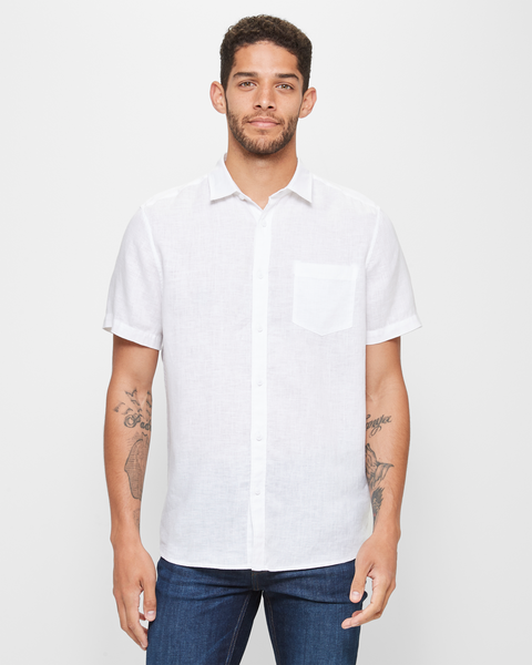 European Linen Shirt - White | Target Australia