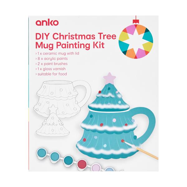 DIY Christmas Tree Mug Painting Kit - Anko