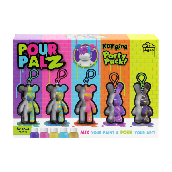 Pour Palz Keyring Paint Party Pack