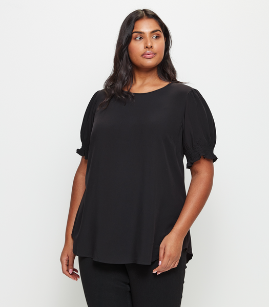 Curve Shirred Cuff Top | Target Australia