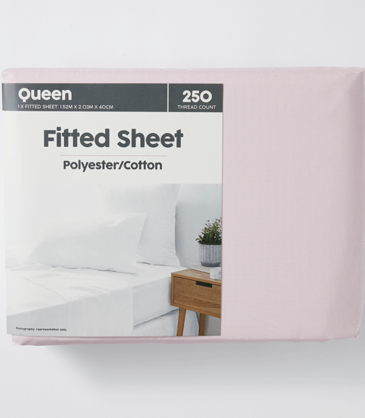 250 Thread Count Polyester Cotton Fitted Sheet Target Australia