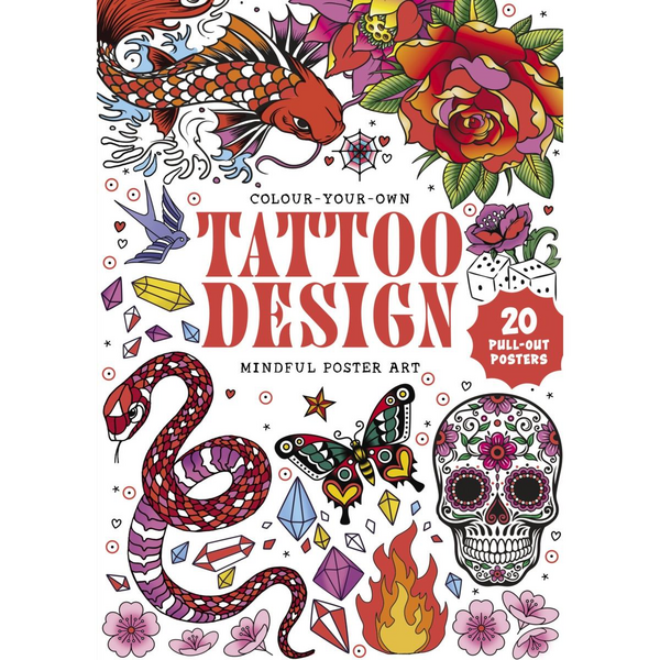 Colour-Your-Own: Tattoo Design Mindful Poster Art | Target Australia