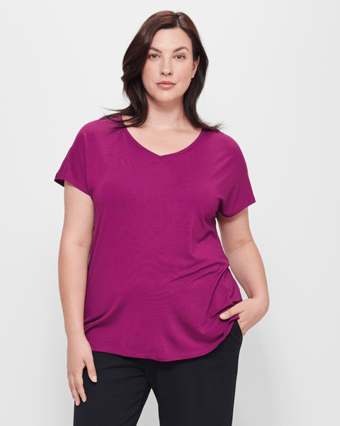 Plus Size V-Neck T-Shirt | Target Australia