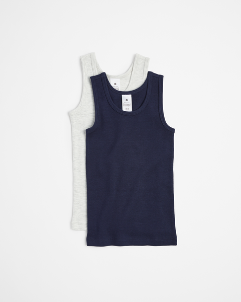 Boys Organic Cotton Thermal Singlets 2 Pack | Target Australia