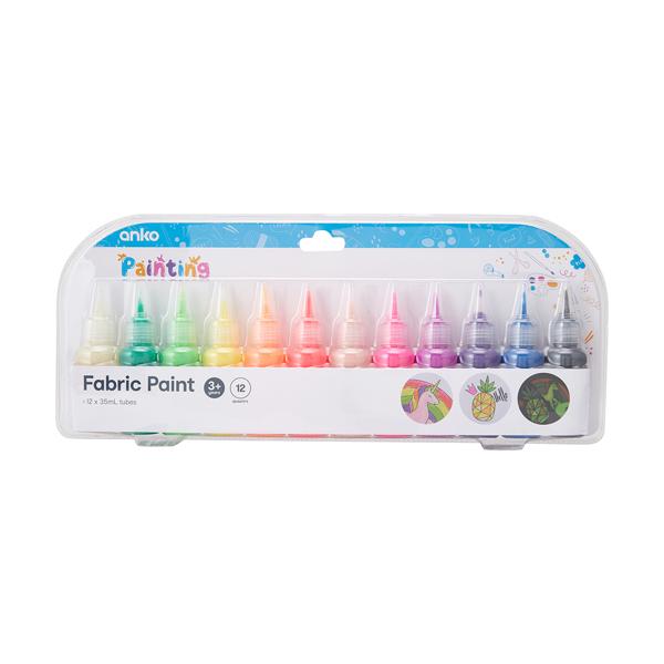 Fabric Paint, 12 Pack Anko Target Australia