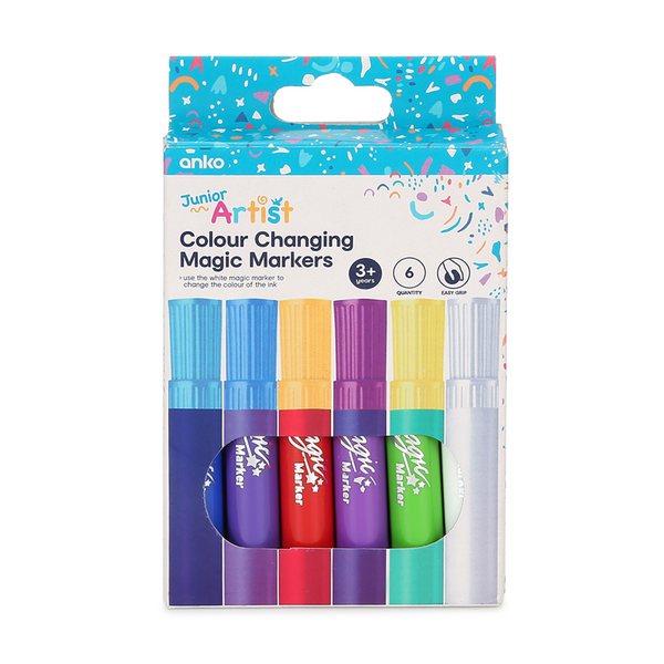 Colour Changing Magic Markers, 6 Pack - Anko | Target Australia