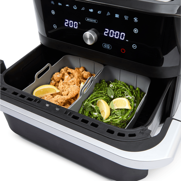 Rectangular Fryer 2 Pack Silicone Rectangle Air Fryer Trays, Grey - Anko | Target Australia