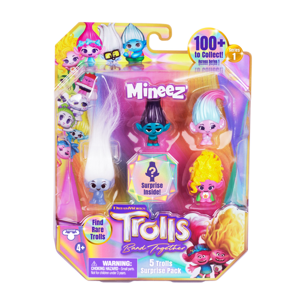 DreamWorks Trolls Band Together Mineez Surprise 5 Pack - Assorted ...