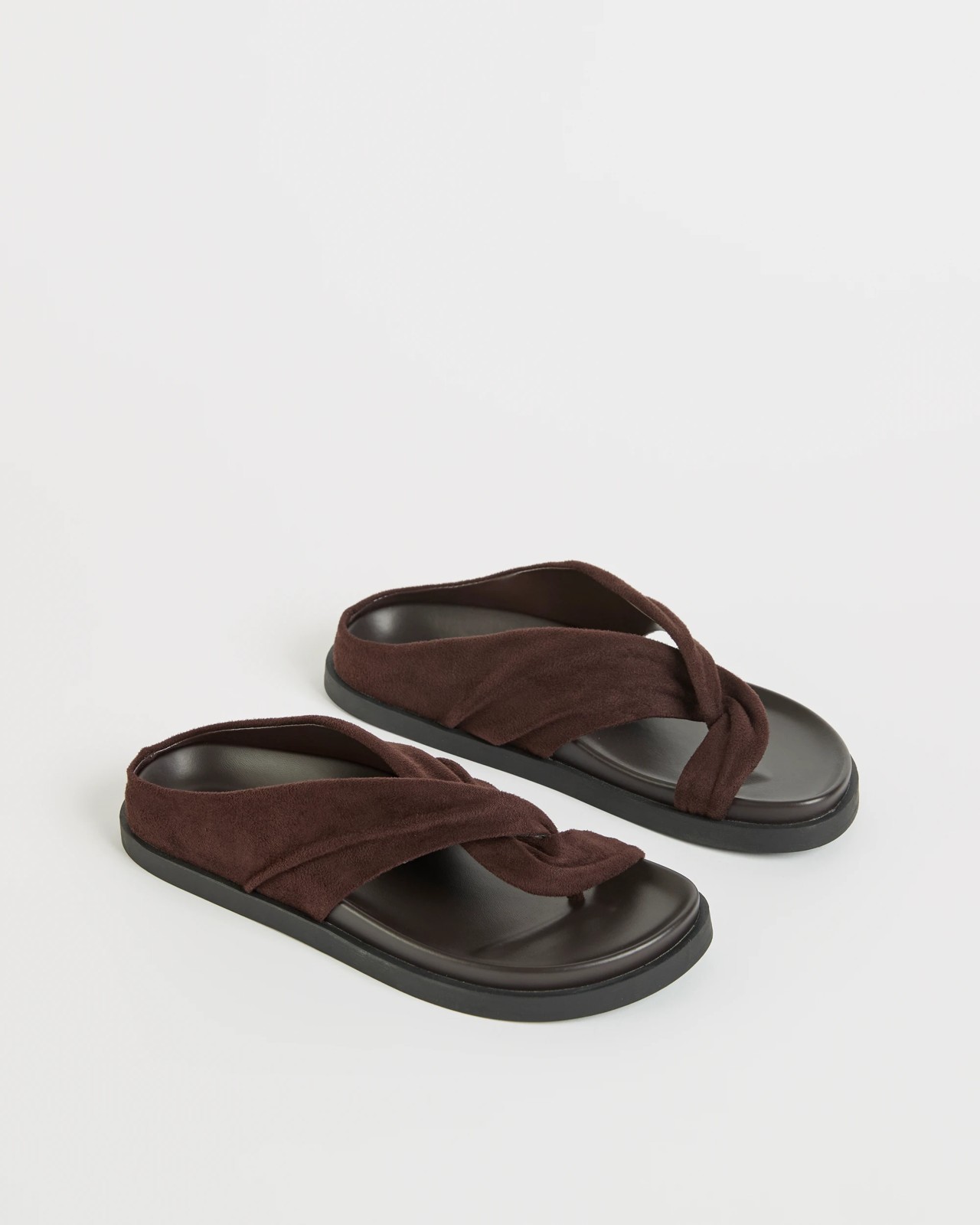 Toe Post Wrap Moulded Footbed Sandals - Tina - Brown 2 of 3