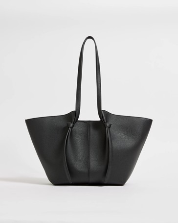 Knot Detail Pebble PU Tote