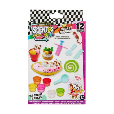 12 Piece Scentos Scented Dough Dining Out Set - Ice Cream and Cakes