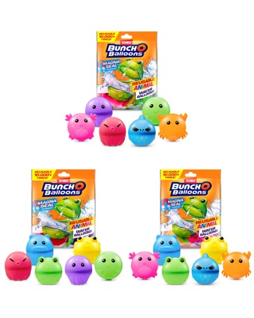 Bunch O Balloons Reusable Animal Water Balloons 6 Pack by ZURU