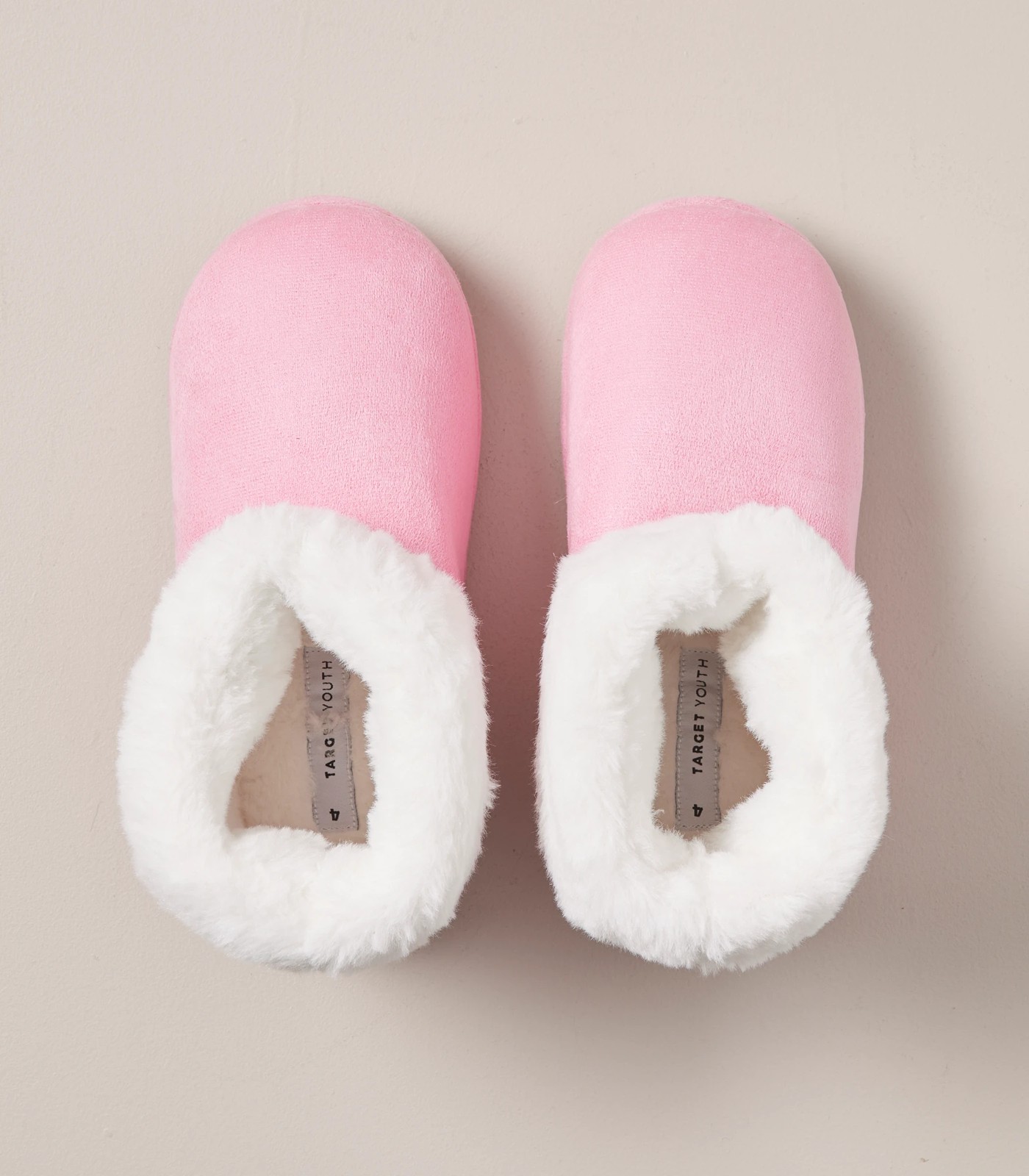 Pink fluffy 2024 slippers target