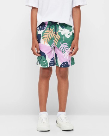 Printed Texture Volley Shorts