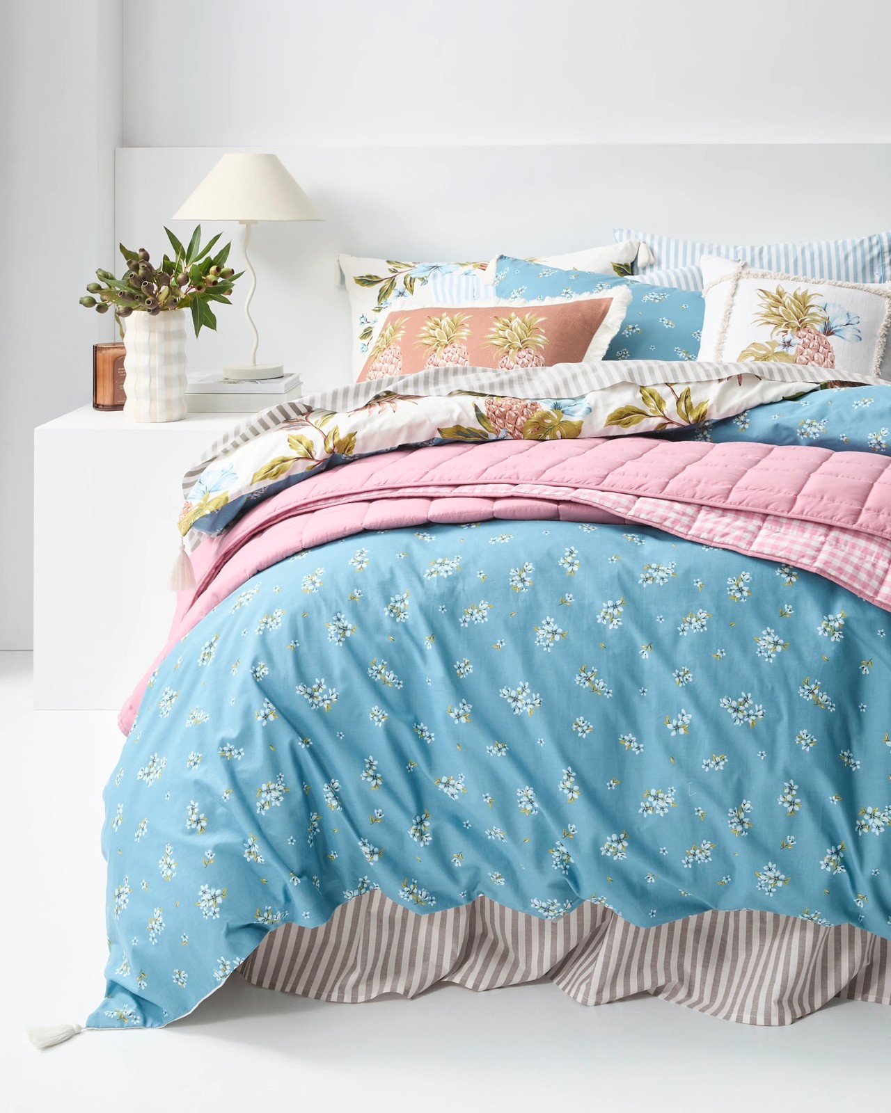 Kalina Floral Printed Cotton Quilt Cover Set 2 of 6