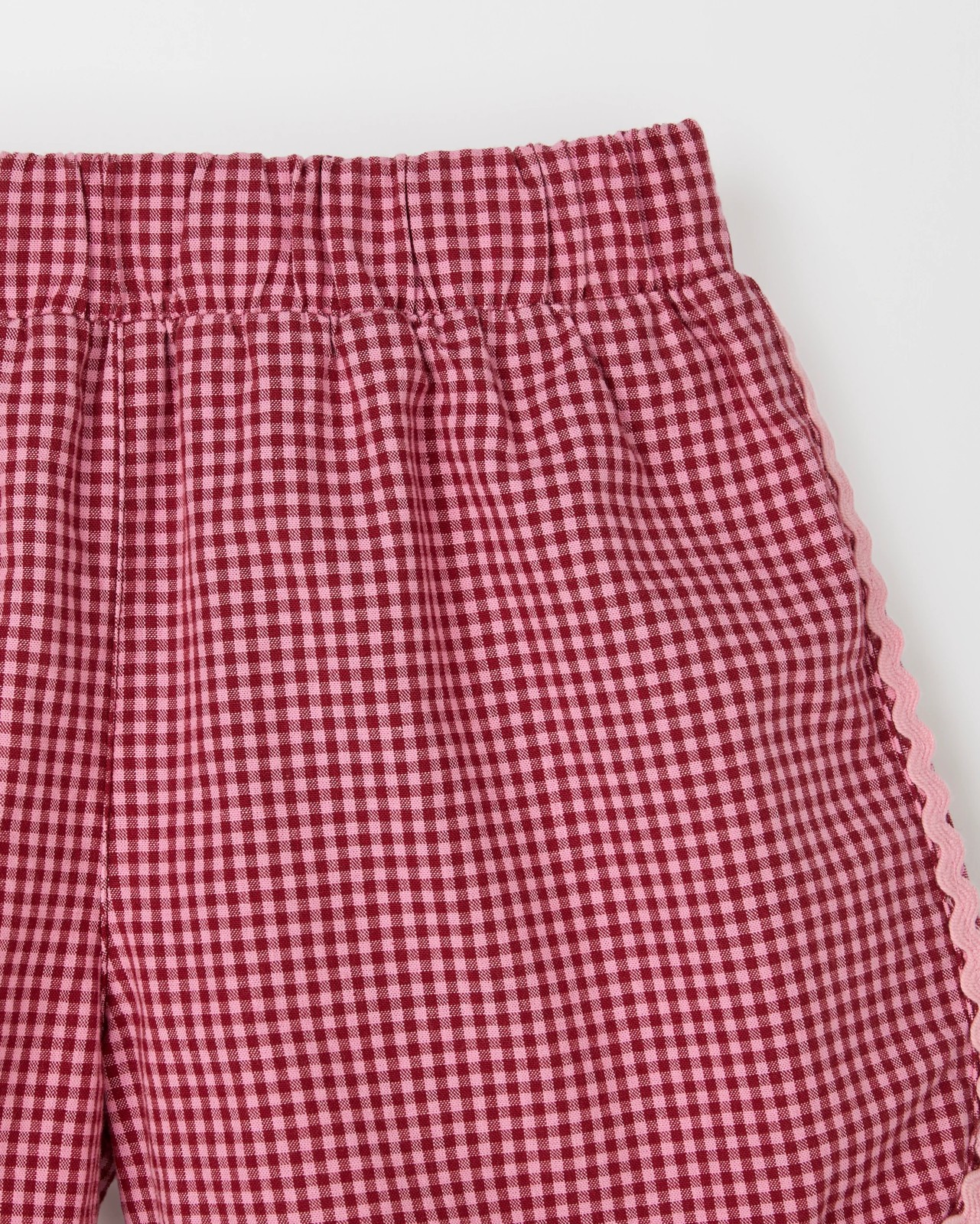 Dolphin Hem Woven Shorts - Pink/Red Gingham 2 of 2