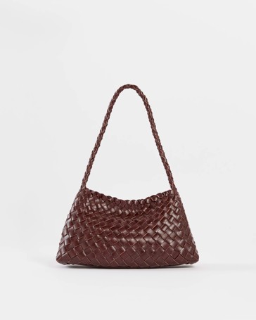 Genuine Leather Weave Shoulder Bag