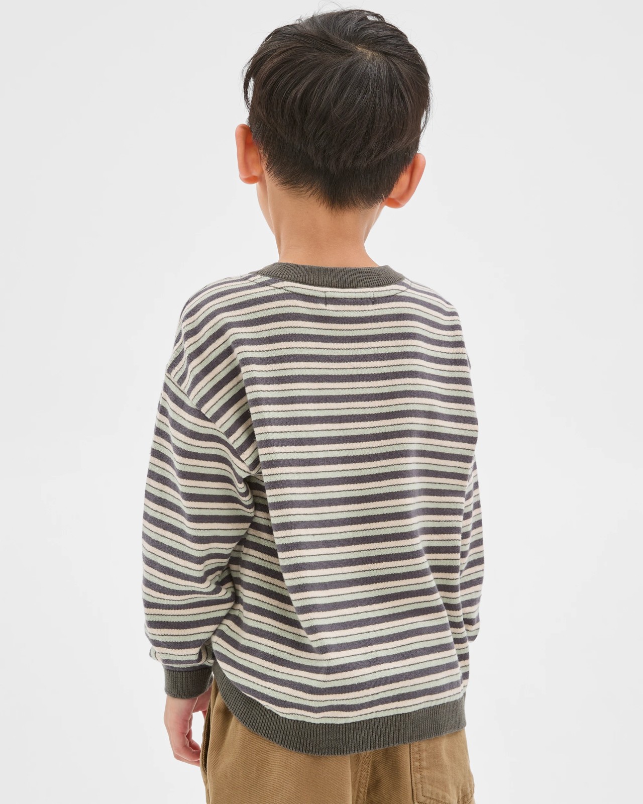Australian Cotton Blend Lightweight Knit Jumper - Green 4 of 6