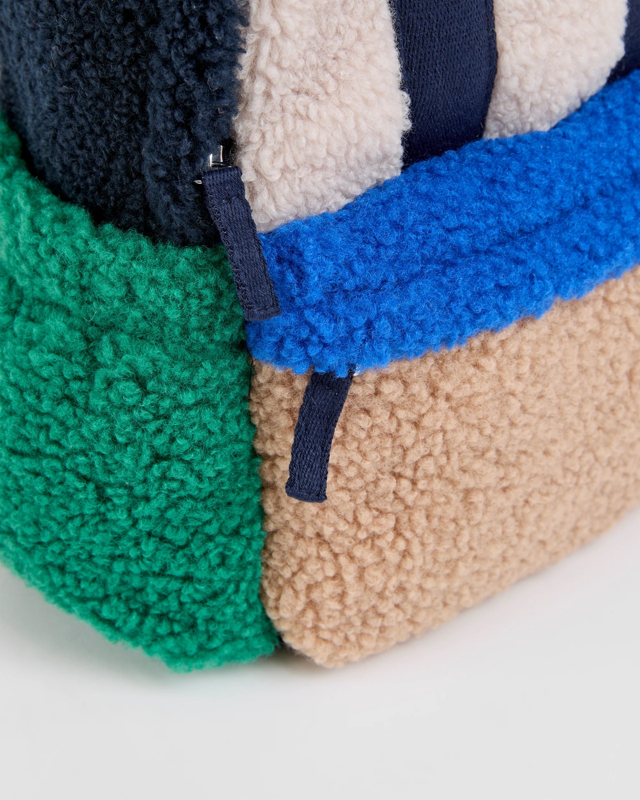 Kids Colour Block Sherpa Backpack - Blues 2 of 2