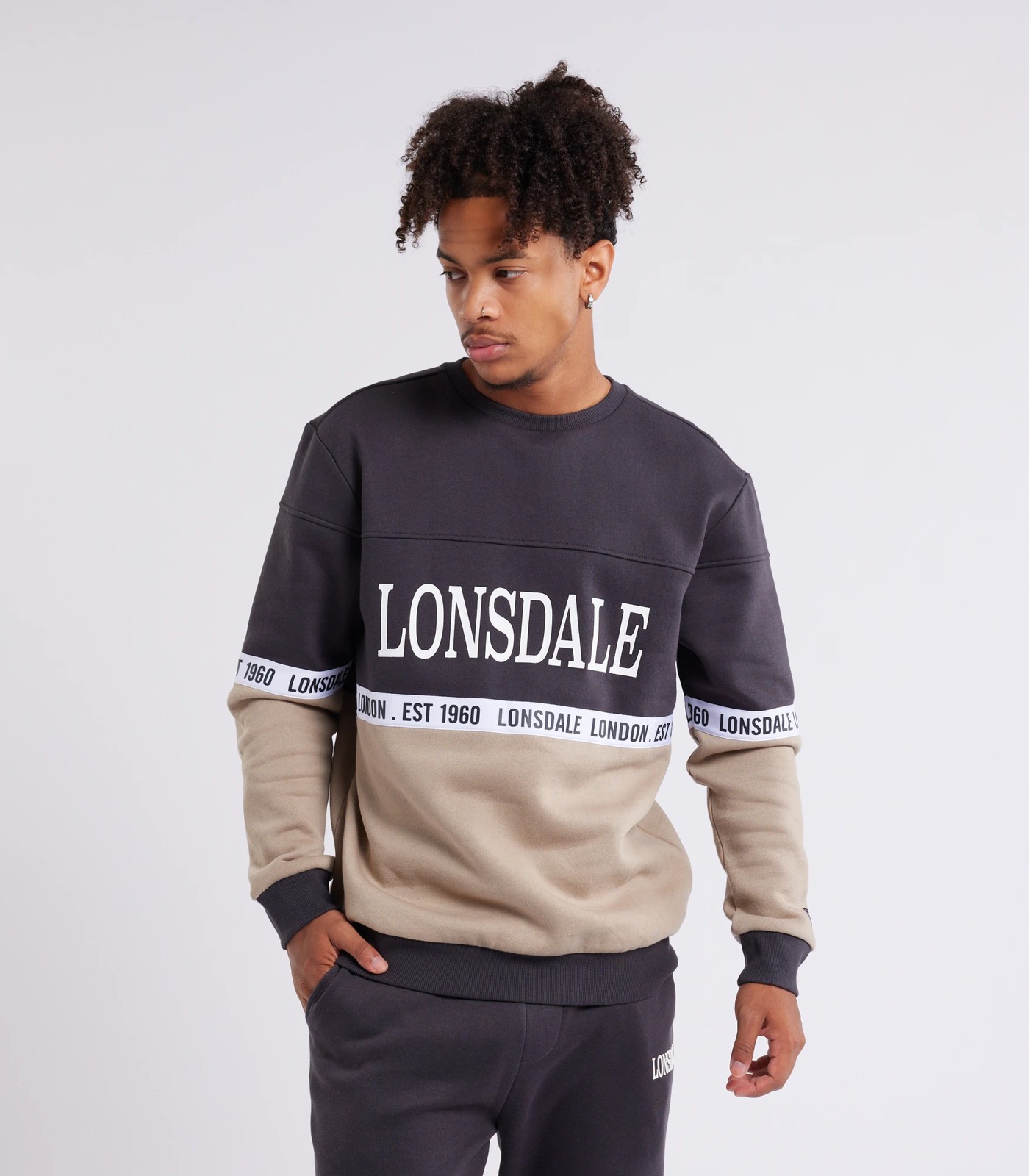 Lonsdale Panelled Crew Jumper Target Australia