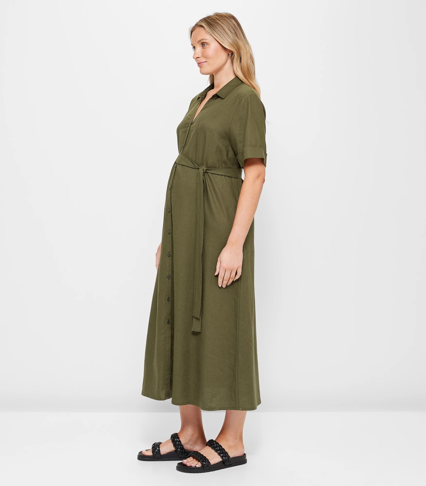 Ripe Maternity Australia Green Print Dress S - Reluv Clothing