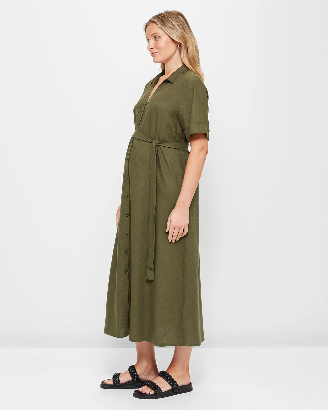 Ripe Maternity Australia Green Print Dress S - Reluv Clothing