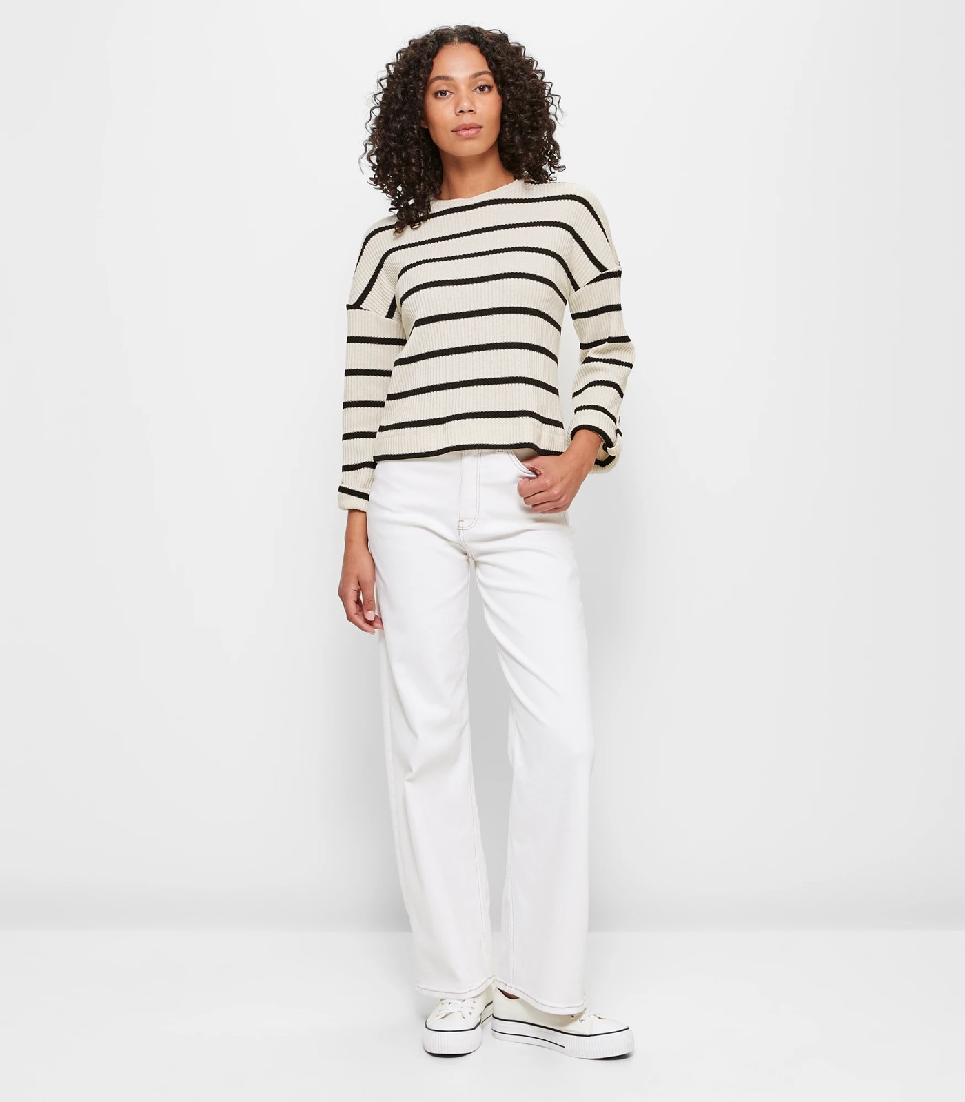 Long Sleeve Cropped Knit Jumper 2 of 5