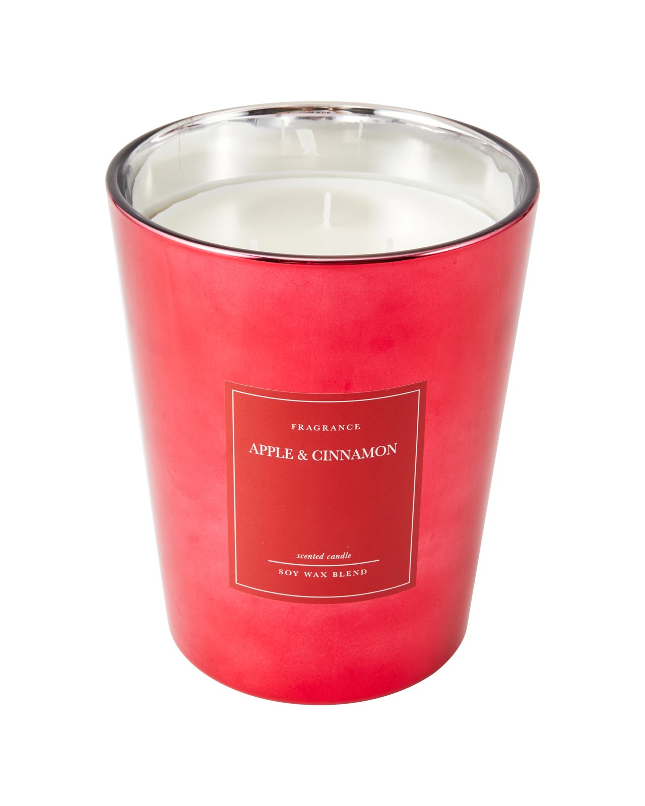 Anko Christmas XL Red Metallic Glass Candle 4 of 6