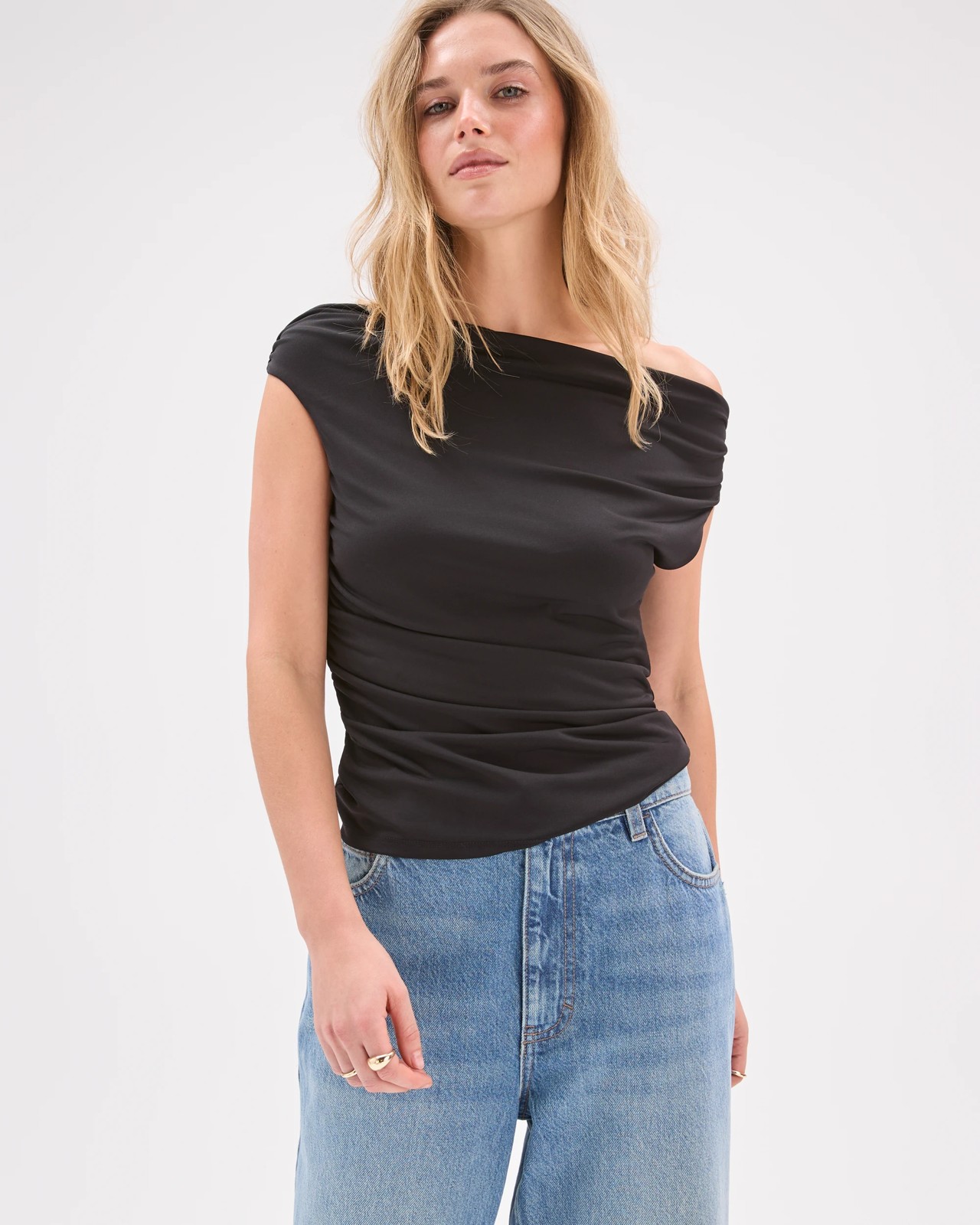 Lily Loves Jersey Drape Off-Shoulder Top 5 of 6