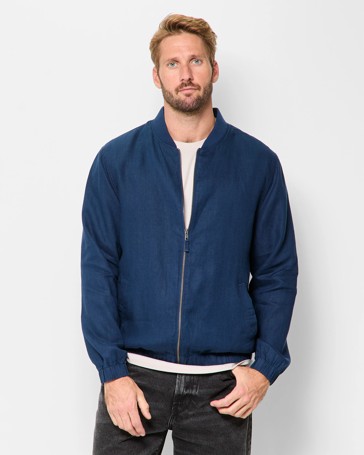 European Linen Bomber Jacket