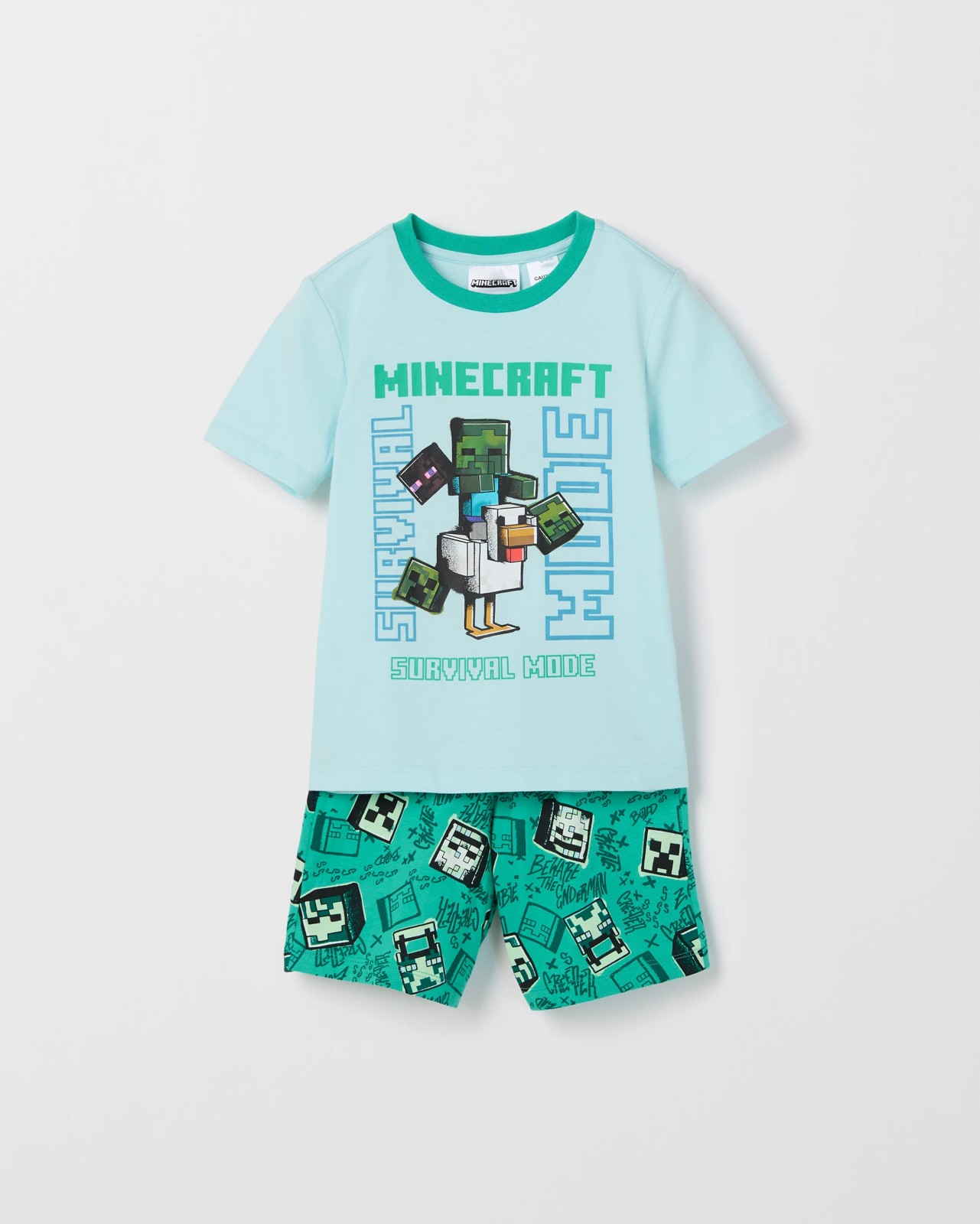 Minecraft Australian Cotton 2 Pack Younger Boys Pyjama Set 2 of 5