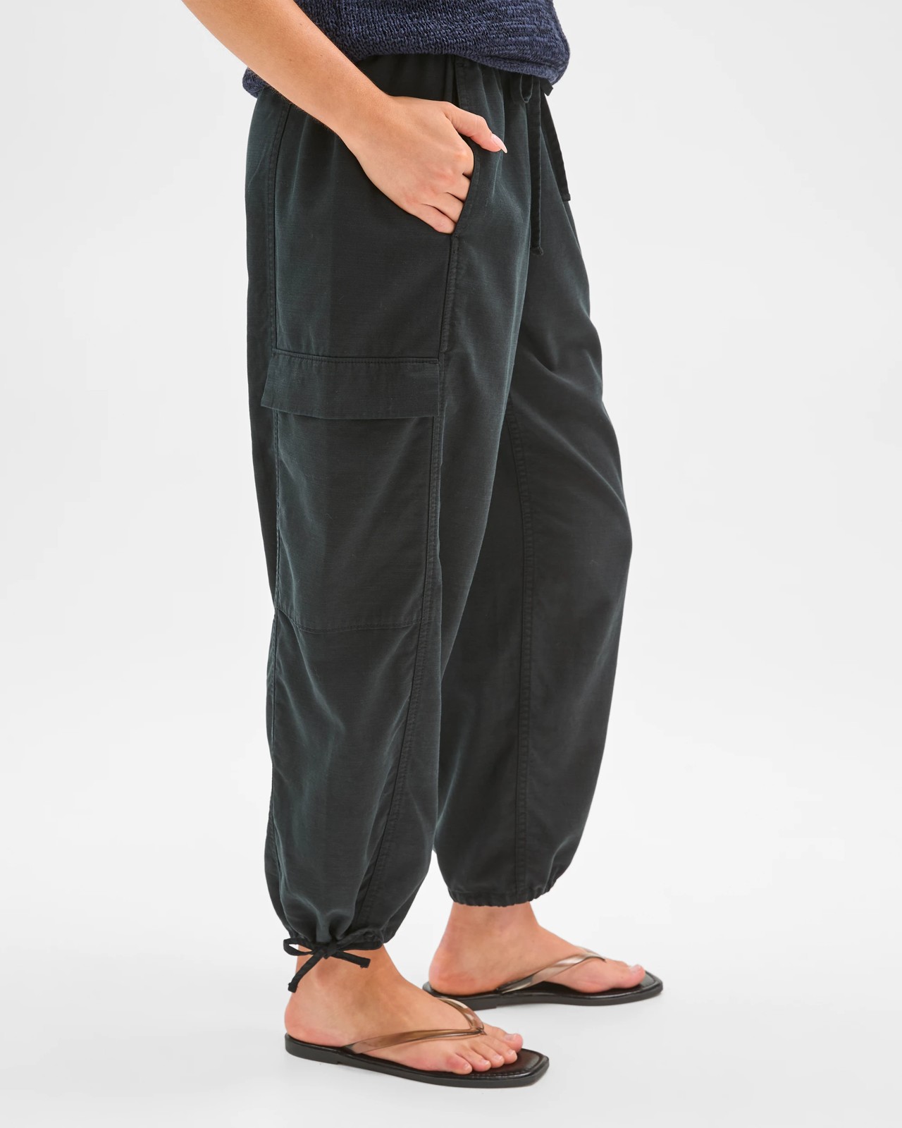 Petites Slub Utility Pants 4 of 5
