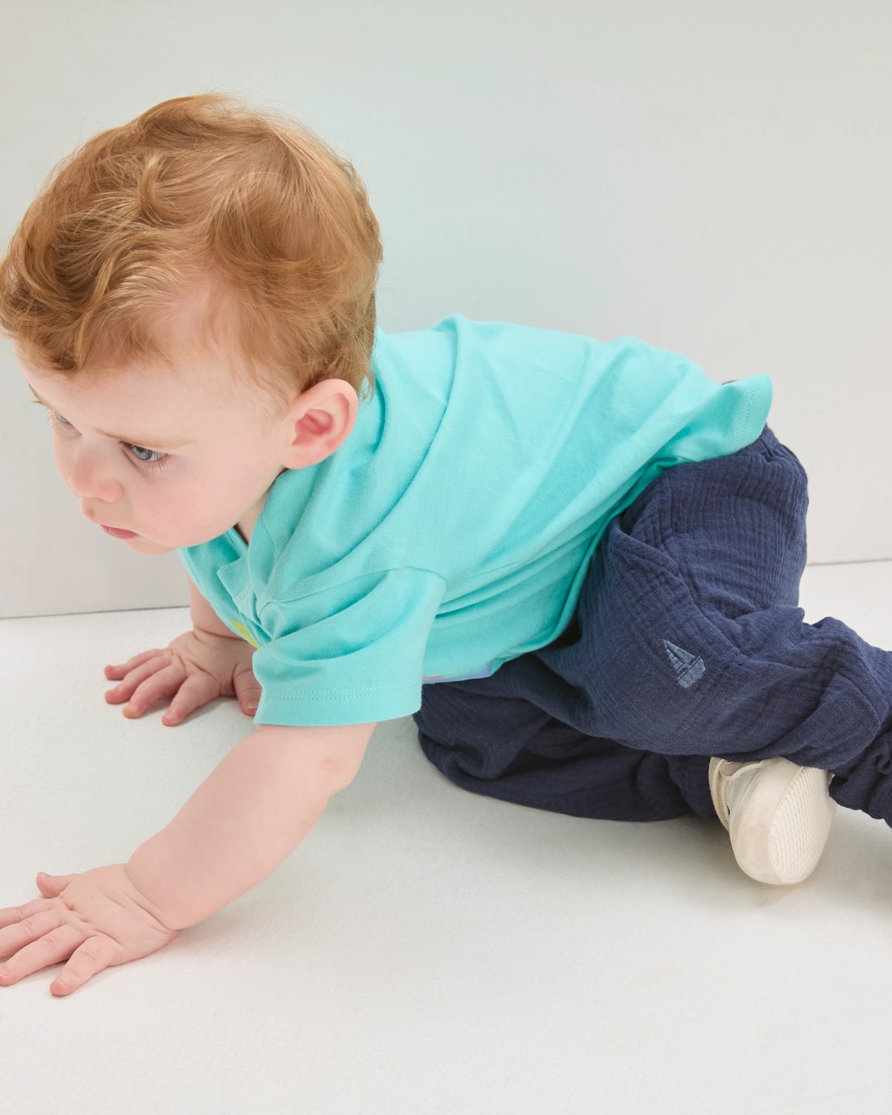 Baby Muslin Pants - Black Iris (Navy) 3 of 5