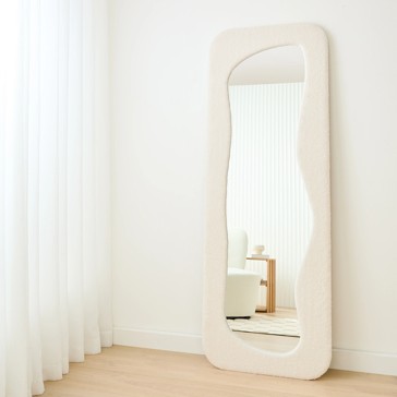 Curved Boucle Floor Mirror - Anko