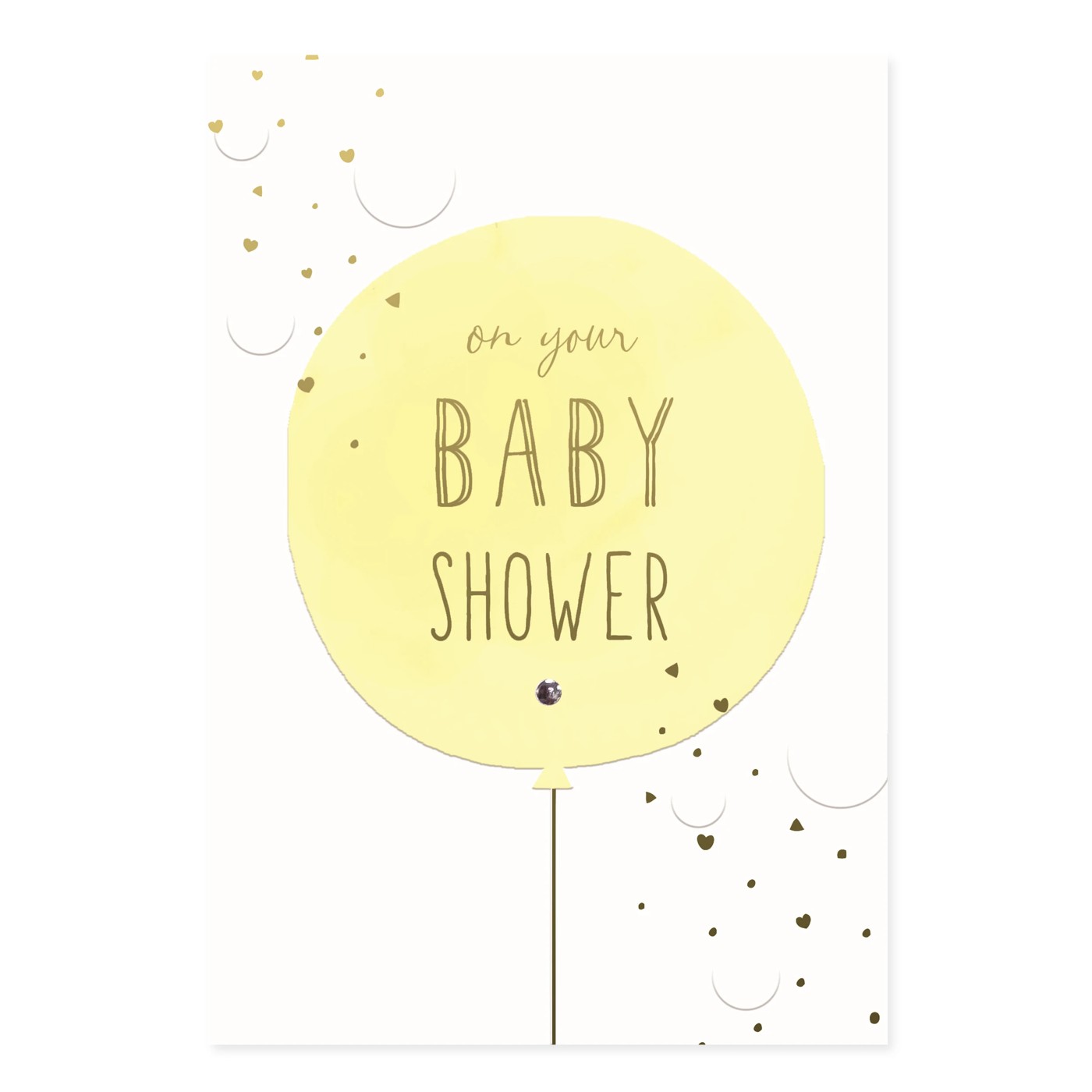 Hallmark Baby Shower Card - Yellow Balloon 3 of 3