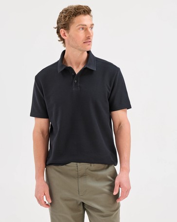 Australian Cotton Textured Polo Top