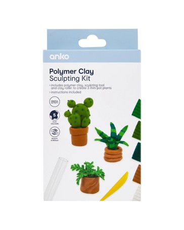 Anko Polymer Clay Sculpting Kit - Plants