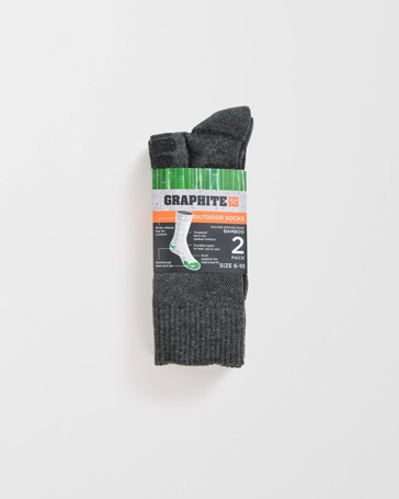 Graphite Bamboo 2 Pack Performance Work Crew Socks