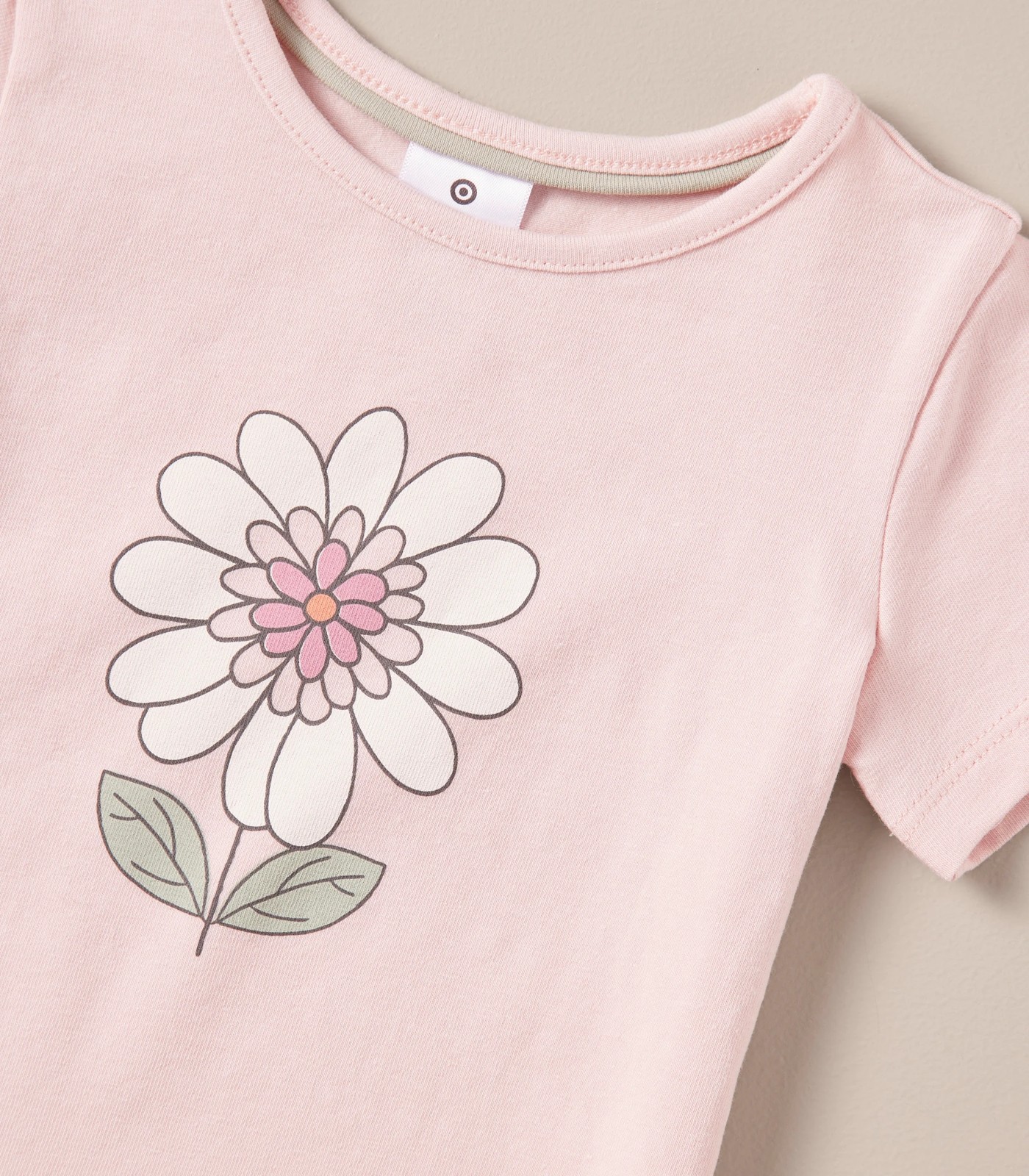 Baby Organic Cotton Placement T-shirt - Flower 4 of 6