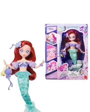 Disney Collector Princess Mermaid Ariel Manga Anime Doll & Accessories