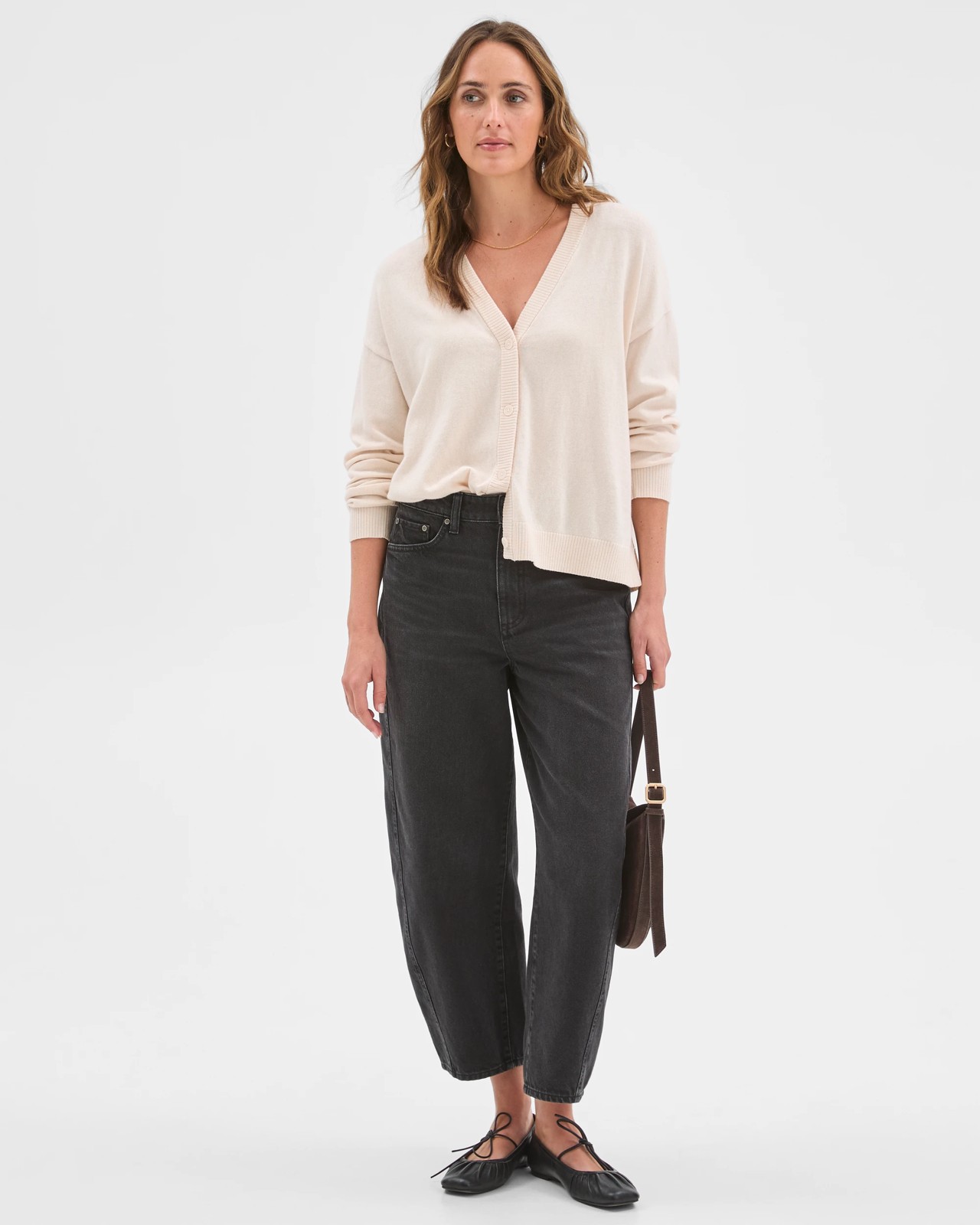 Australian Cotton Knit Cardigan - Pearl 2 of 6