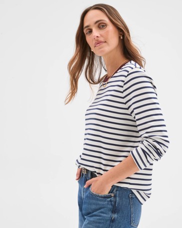 Australian Cotton Blend Long Sleeve Crew Neck T-Shirt