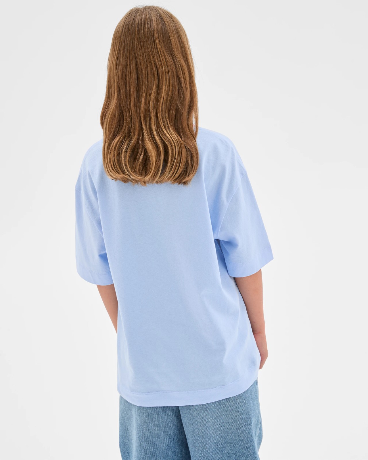 Australian Cotton Oversized T-Shirt - Coral/Blue 4 of 6